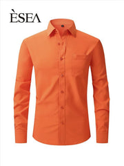 Multicolor Long Sleeve Button Down Men's Dress Shirt