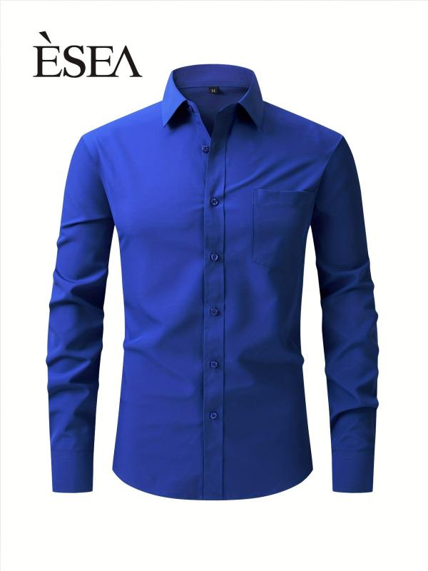 Multicolor Long Sleeve Button Down Men's Dress Shirt