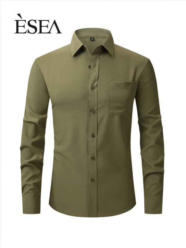 Multicolor Long Sleeve Button Down Men's Dress Shirt