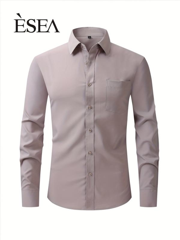 Multicolor Long Sleeve Button Down Men's Dress Shirt