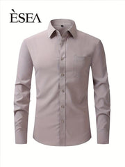Multicolor Long Sleeve Button Down Men's Dress Shirt