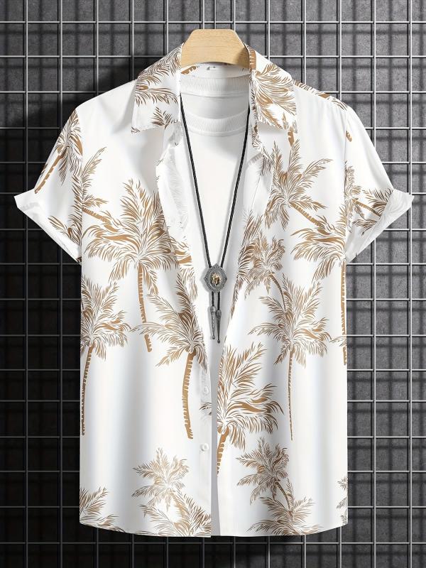 Floral Pattern Short Sleeve Hawaiian Shirt for Summer