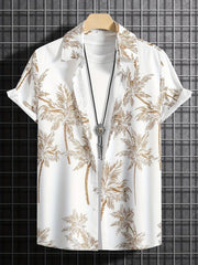 Floral Pattern Short Sleeve Hawaiian Shirt for Summer