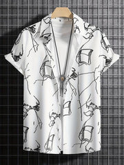 Floral Pattern Short Sleeve Hawaiian Shirt for Summer