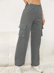 Cargo Pants High Waist Casual Wide Legs Sweatpants