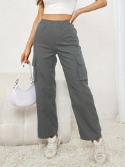 Cargo Pants High Waist Casual Wide Legs Sweatpants