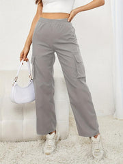 Cargo Pants High Waist Casual Wide Legs Sweatpants