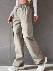 Cargo Pants High Waist Casual Wide Legs Sweatpants