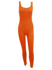 Scoop Neck Bodycon Jumpsuit Sleeveless Workout Jumpsuit