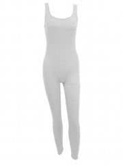 Scoop Neck Bodycon Jumpsuit Sleeveless Workout Jumpsuit