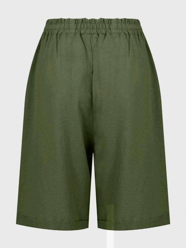 Drawstring Bermuda Shorts for Women