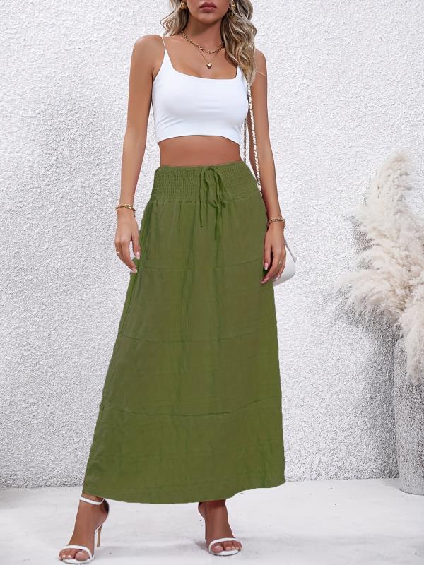 Casual Loose High Waist Skirt Women's Clothing