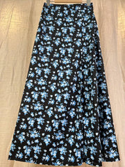 Boho Floral Print Split Thigh Maxi Skirt