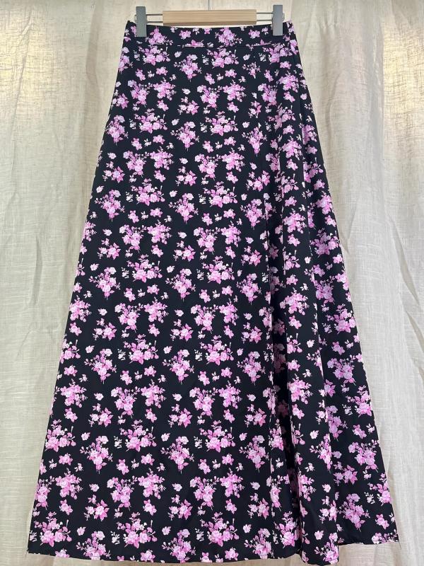 Boho Floral Print Split Thigh Maxi Skirt