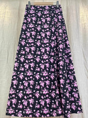 Boho Floral Print Split Thigh Maxi Skirt