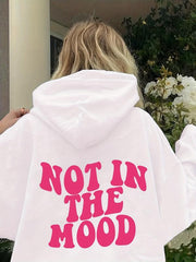 Letter Print Hoodie Drawstring Hooded Sweatshirt