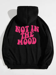 Letter Print Hoodie Drawstring Hooded Sweatshirt