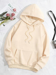 Drawstring Loose Hoodie Casual Hooded Sweatshirt