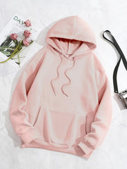 Drawstring Loose Hoodie Casual Hooded Sweatshirt