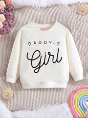 Girls Pullover Daddy's Girl Long Sleeve Sweatshirt