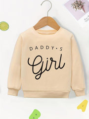 Girls Pullover Daddy's Girl Long Sleeve Sweatshirt