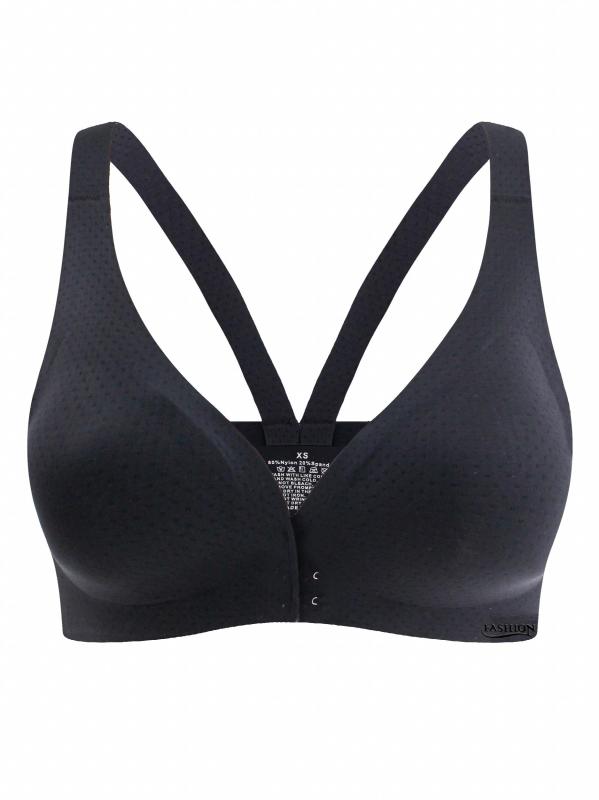 Front Open Button Full Coverage Bra Comfortable Seamless Push Up Intimates