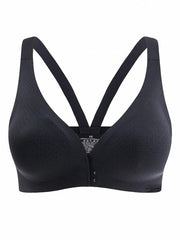 Front Open Button Full Coverage Bra Comfortable Seamless Push Up Intimates