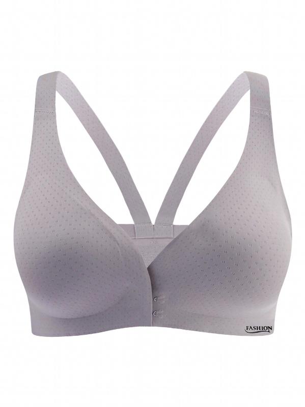 Front Open Button Full Coverage Bra Comfortable Seamless Push Up Intimates
