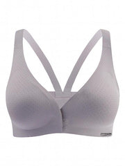 Front Open Button Full Coverage Bra Comfortable Seamless Push Up Intimates