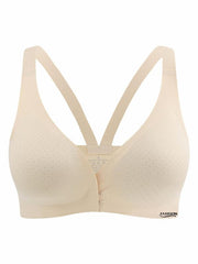 Front Open Button Full Coverage Bra Comfortable Seamless Push Up Intimates