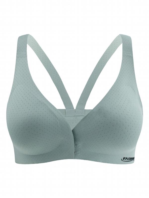 Front Open Button Full Coverage Bra Comfortable Seamless Push Up Intimates