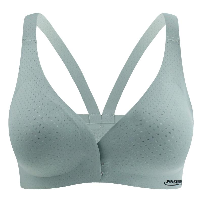 Front Open Button Full Coverage Bra Comfortable Seamless Push Up Intimates