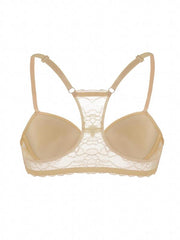 Front Buckle Lace Stitching Push Up Beauty Back Bra