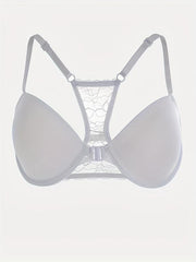 Front Buckle Lace Stitching Push Up Beauty Back Bra