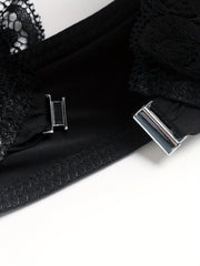 Contrast Lace Push Up Bra Front Buckle Women's Lingerie