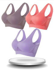 Breathable Eyelet Mesh Hole Vest Sports Bras Plus Size Non-steel Yoga Bras