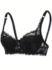 Lace Push Up Bra with Bow Tie Women's Lingerie