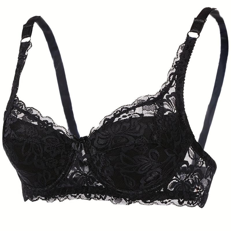 Lace Push Up Bra with Bow Tie Women's Lingerie