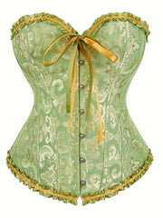 Strapless Corset Bustier Tummy Control Lace Up Body Shaper