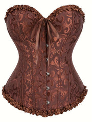 Strapless Corset Bustier Tummy Control Lace Up Body Shaper