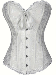 Strapless Corset Bustier Tummy Control Lace Up Body Shaper