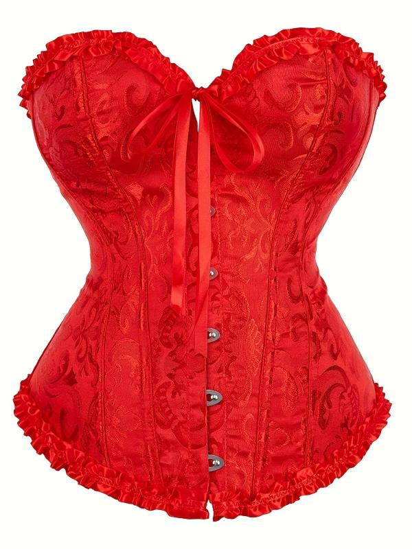 Strapless Corset Bustier Tummy Control Lace Up Body Shaper