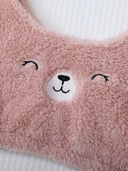 Bear Print Pajama Set Crew Neck Tank Top & Shorts