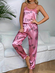 V Neck Pajama Set Cami Top & Pants