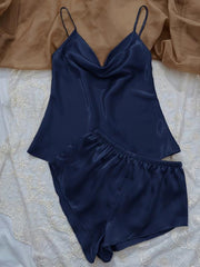 Floral Satin Pajama Set for Women