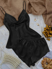 Floral Satin Pajama Set for Women