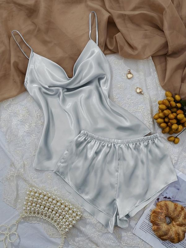 Floral Satin Pajama Set for Women