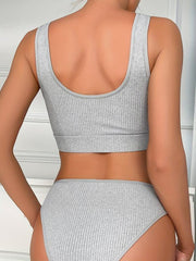 Heart Decor Bra & Panties Comfy Lingerie Set