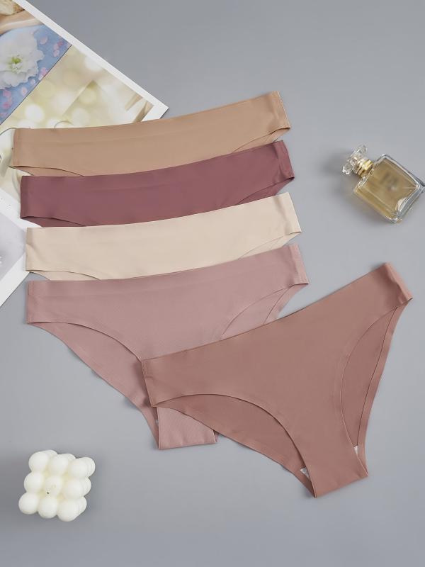 5 Seamless Bikini Panties Comfy & Breathable Intimates Lingerie
