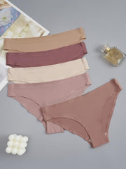 5 Seamless Bikini Panties Comfy & Breathable Intimates Lingerie